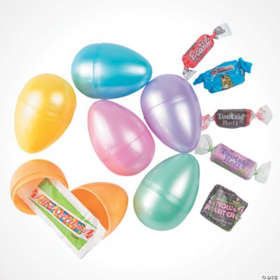 Fun Little Toys Jumbo Clear Easter Eggs, 12 Pcs