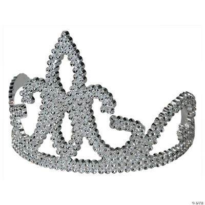 Girl's Silver Plastic Tiara Oriental Trading