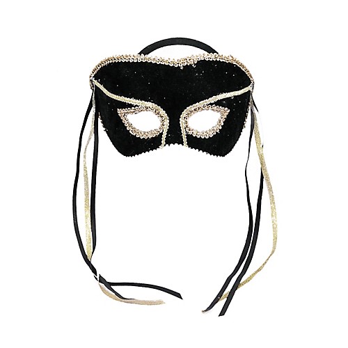 Featured Image for Women’s Black & Gold Venetian Mask with Headband