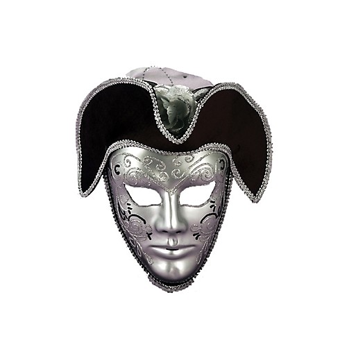 Featured Image for Men’s Silver & Black Venetian Mask