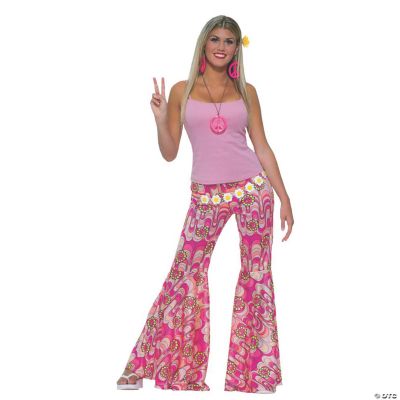 Women's 70's Flower Bell Bottom Pants