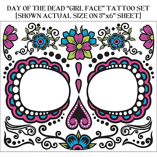 Featured Image for Day of Dead Face Tattoo