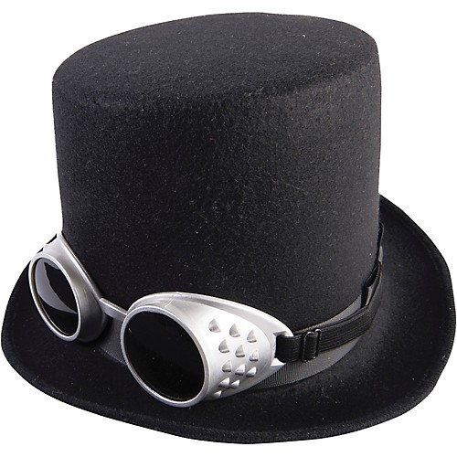 Featured Image for Steampunk Hat W/Goggles-Black