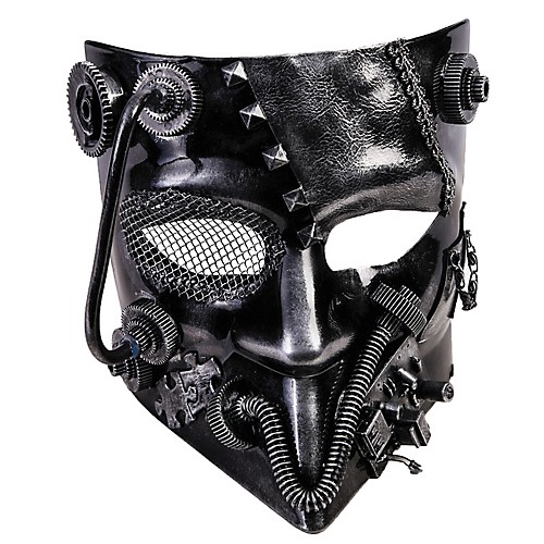 Featured Image for Men’s Silver Steampunk Jester Mask