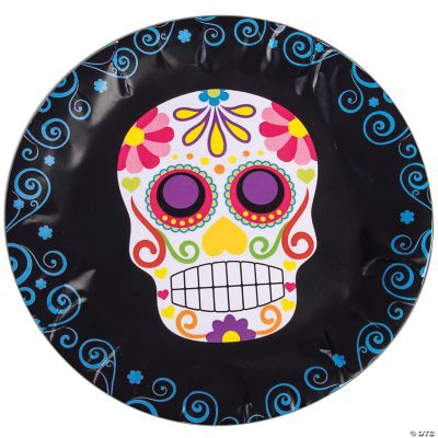 Featured Image for 9″ Day of the Dead Round Plate – Pack of 8