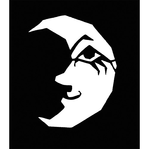 Featured Image for Stencil Crescent Moon with Face