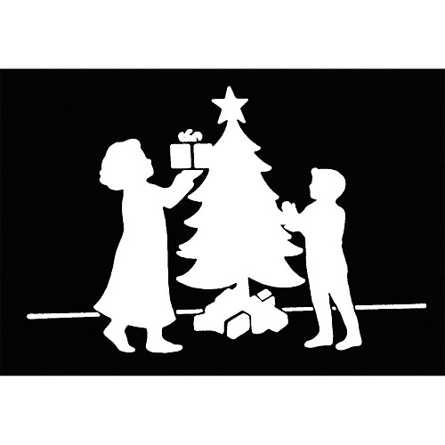 Featured Image for Stencil Christmas Tree Family