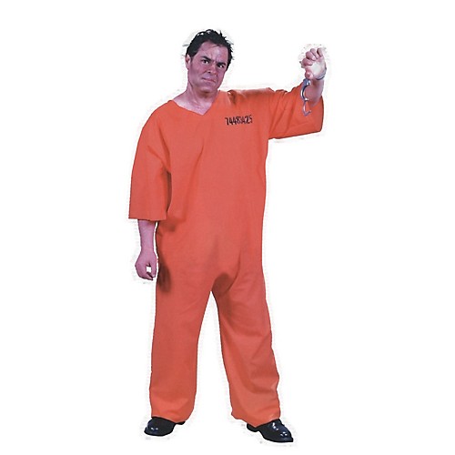 Featured Image for Men’s Plus Size Got Busted Orange Jumpsuit