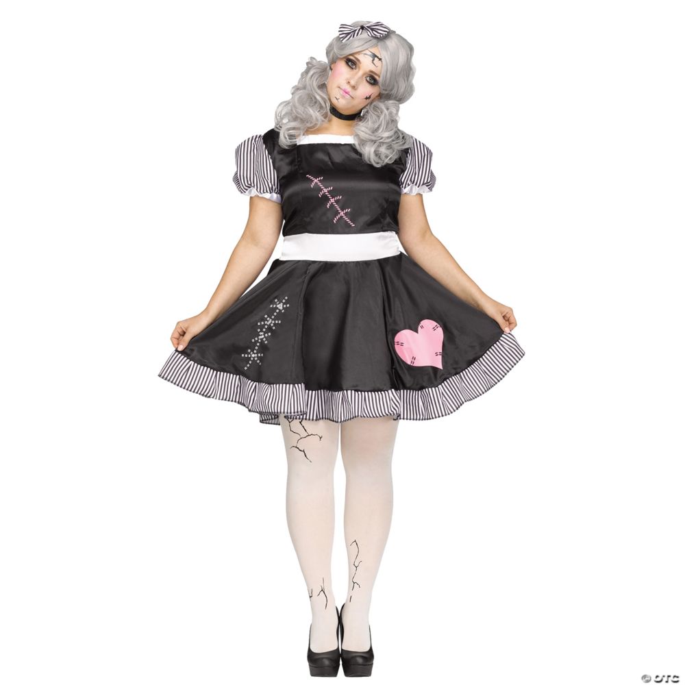 Women's Plus Size Broken Doll Costume