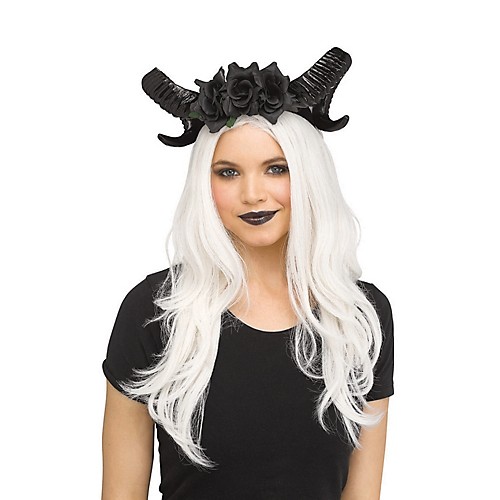Featured Image for Black Horn & Flowers Headpiece – Adult