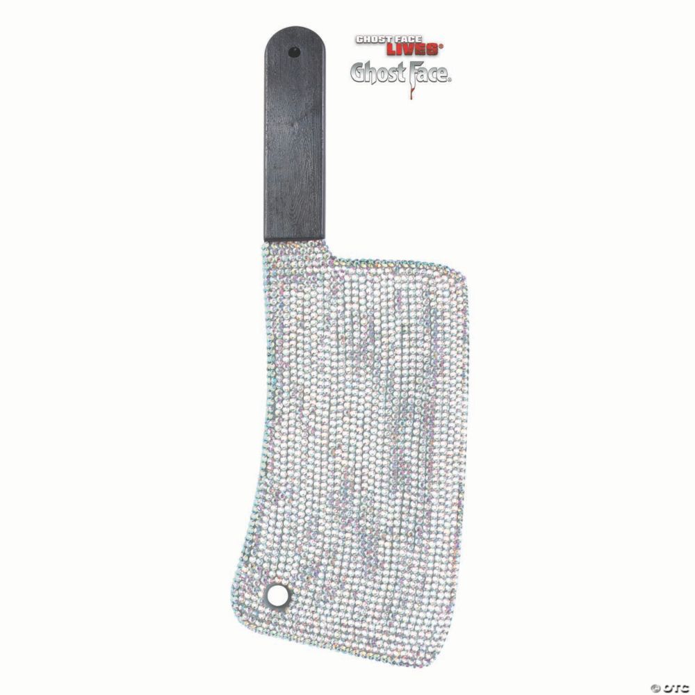 16 1/2" Scream(TM) Ghost Face Bling Cleaver with Rhinestones Costume Accessory