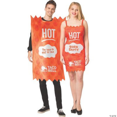 Featured Image for Taco Bell Hot Sauce Tunic & Dress Couples Costume