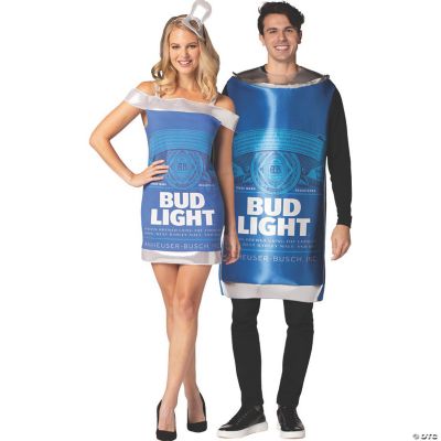Featured Image for Bud Light Can Tunic & Dress Couples Costume