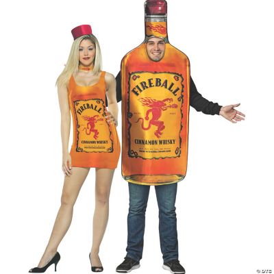 Fireball Tank Dress & Bottle Couples Costume | Oriental Trading