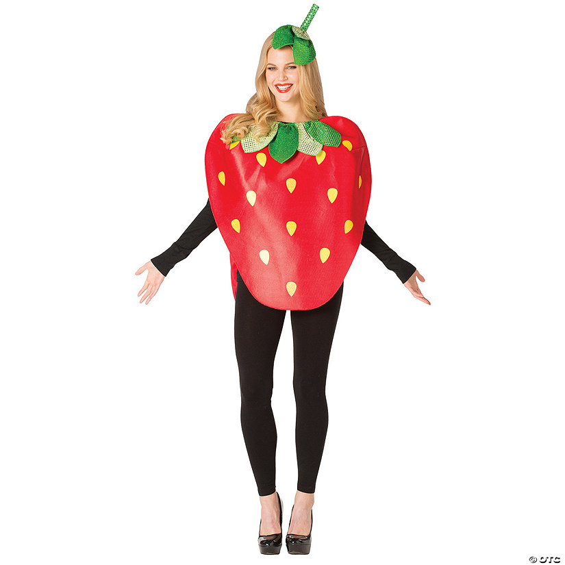 Adult's Womens Flirty Fruit Strawberry Tunic Costume