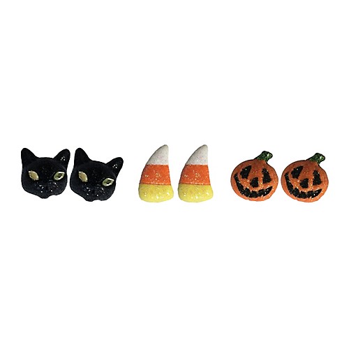 Featured Image for Candy Corn Pumpkin Earrings – 3 Pairs