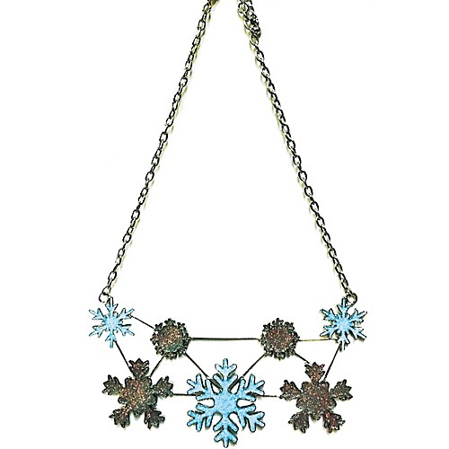 Featured Image for Glittery Snowflake Bib Necklace