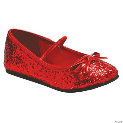 Kid’s Red Glitter Ballet Shoes Size 13/1 Oriental Trading