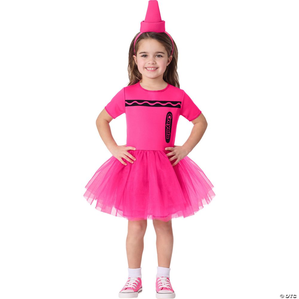Toddler Crayola® Pink Crayon Box Dress Costume - 3T-4T