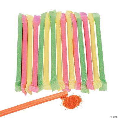 5" Neon-Colored Candy-Filled Plastic Straws - 240 Pc.
