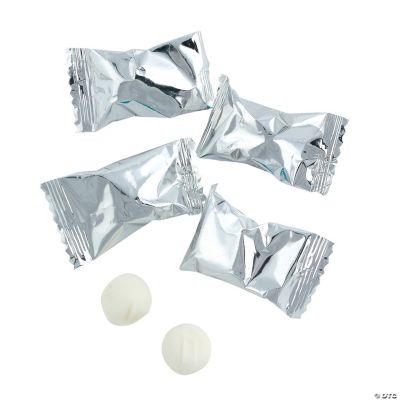 14 oz. Individual Silver Foil-Wrapped Buttermint Candies - 108 Pc.