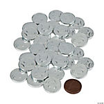 Silver Coins Chocolate Candy - 76 Pc.
