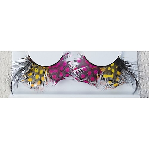 Featured Image for Eyelash Feather Yellow/Black/Pink