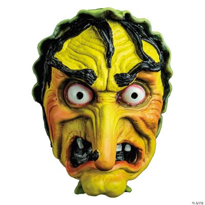 Green Wicked Witch Latex Mask with Hat and Hair main image 1