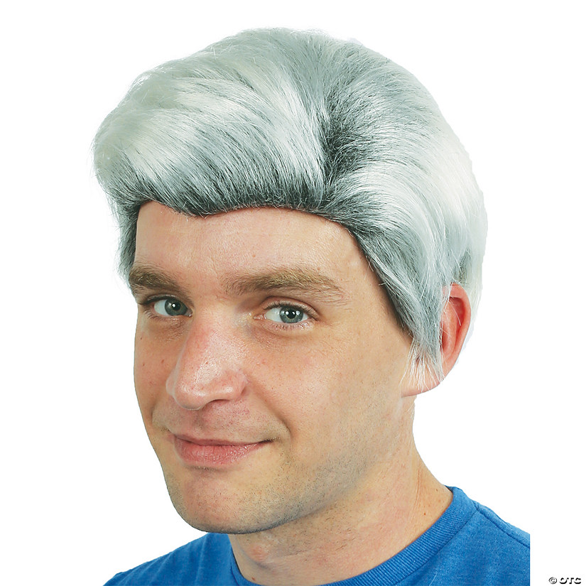 Men's Black And White Wig | Oriental Trading