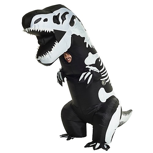 Featured Image for Adult Skeleton T-Rex Inflatable Costume