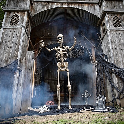 Featured Image for 8-Foot Towering Skeleton with Projection Eye