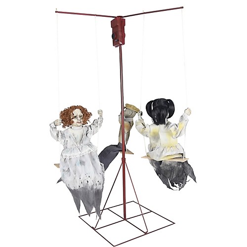 Featured Image for Ghostly Go Round Animated Prop with 3 Dolls