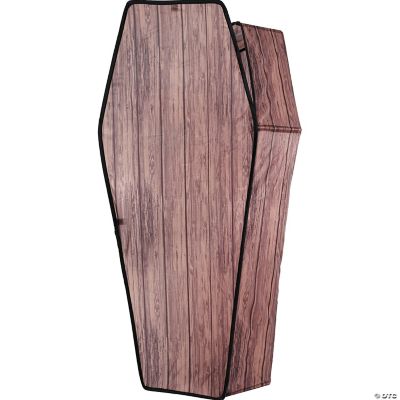 Featured Image for 60-Inch Wood-Look Halloween Coffin Prop with Lid