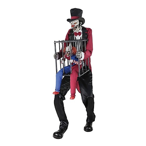 Featured Image for 7-Ft Rotten Ringmaster with Clown Animated Prop
