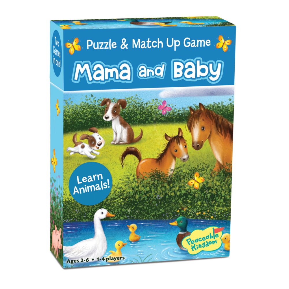 Mama & Baby Match Up Game & Puzzle From MindWare