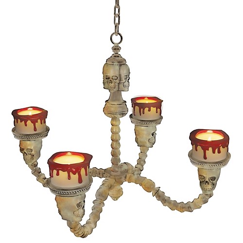 Featured Image for Lighted Skull Chandelier
