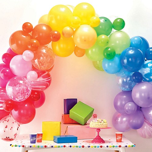 Balloon Arch Wreath Kit Etc Party Supplies Perfect for Men and Women Birthday Party Birthday Poster Background 80 Pack Music Themed Birthday Party Decorations Including Colorful Lighting Strings