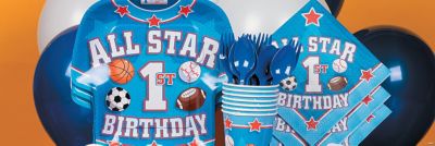 all star 1st birthday party theme