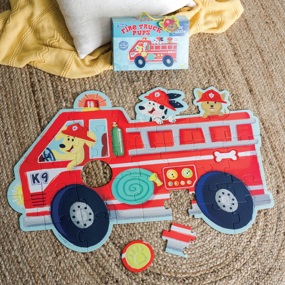 Firetruck Pups Floor Puzzle From MindWare