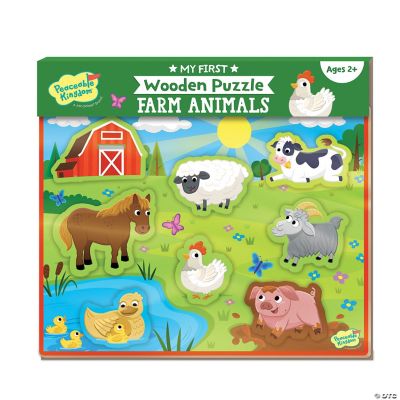 Wooden Melissa and Doug Farm Animal Puzzle