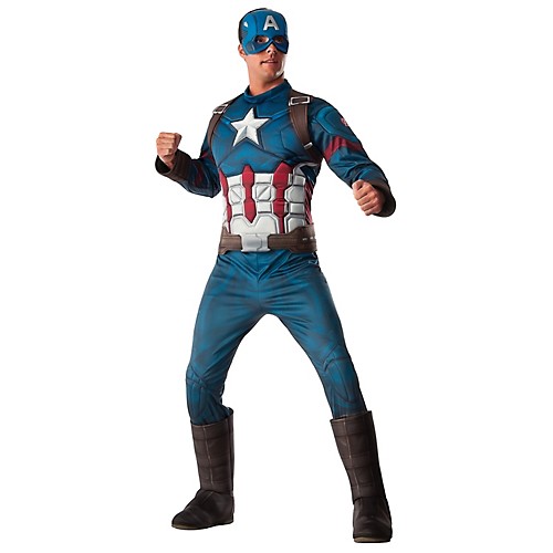 Featured Image for Men’s Deluxe Muscle Captain America Costume