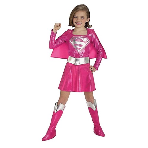Featured Image for Girl’s Deluxe Pink Supergirl Costume
