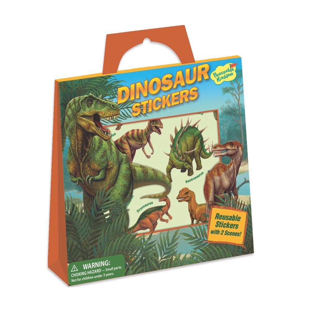 Dinosaur Reusable Sticker Tote From MindWare