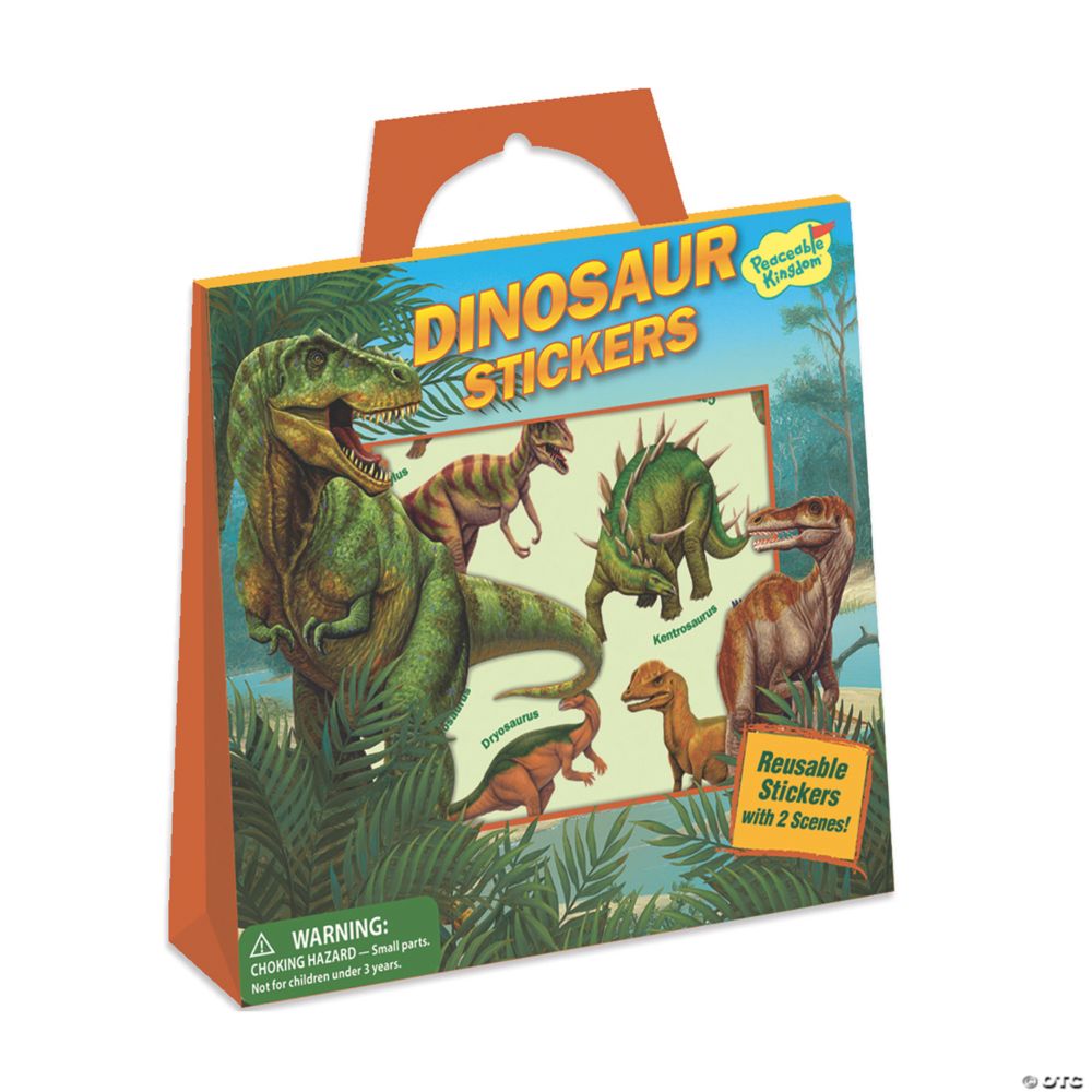 Dinosaur Reusable Sticker Tote From MindWare
