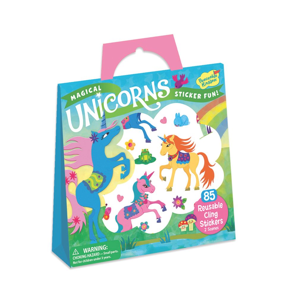 Magical Unicorns Reusable Sticker Tote From MindWare