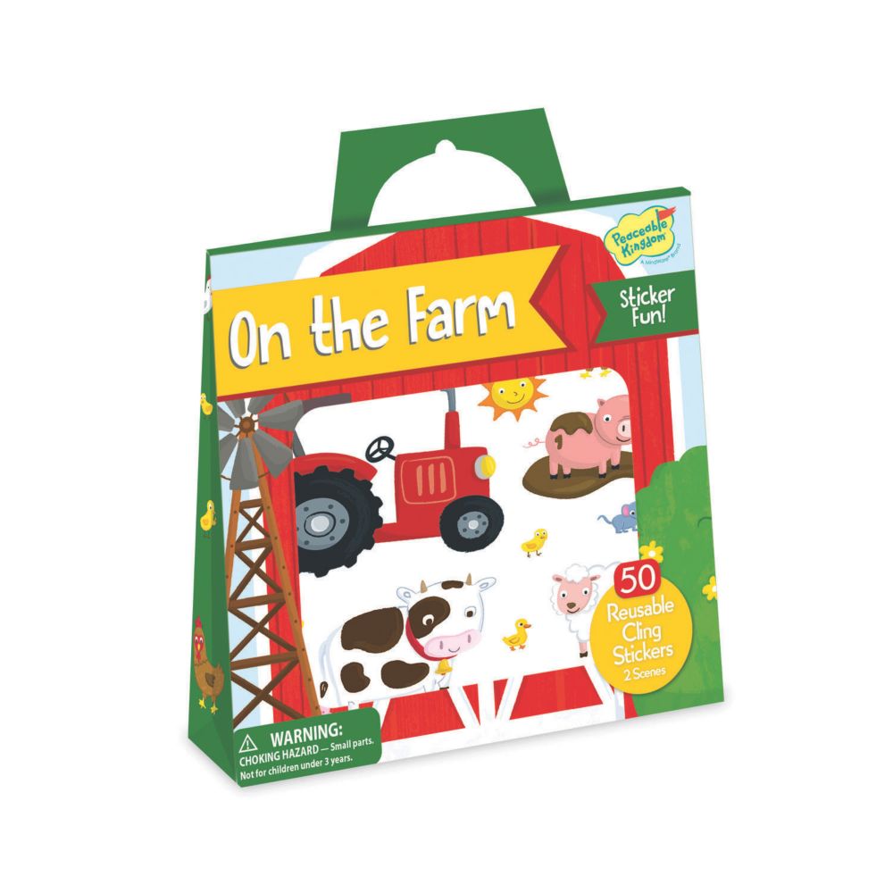 On The Farm Reusable Sticker Tote From MindWare