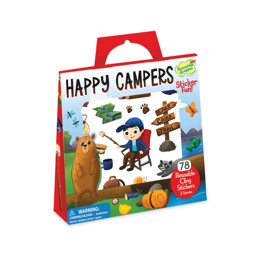 Happy Campers Reusable Sticker Tote From MindWare