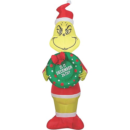 Featured Image for Airblown Grinch with Wreath Inflatable