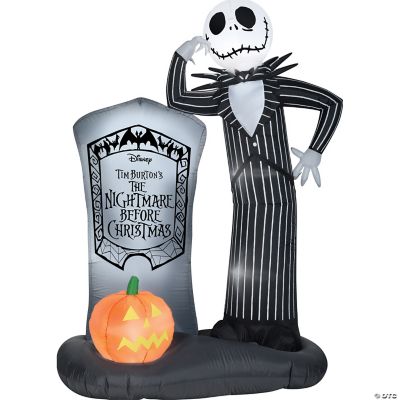 Featured Image for 6′ Airblown Jack Skellington with Tombstone – Medium