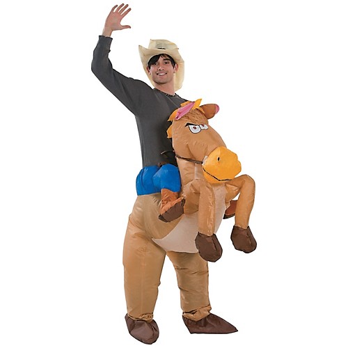 Featured Image for Adult Riding on Horse Inflatable Costume